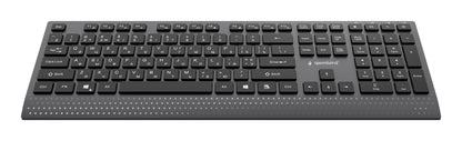 Gembird KB-MCH-06-CYRL Slim wired multimedia keyboard with Type-C adapter, Cyrillic layout, black