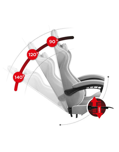 HUZARO FORCE 4.7 ΛΕΥΚΗ ΚΑΡΕΚΛΑ GAMING ΜΕ ΔΙΧΤΥ