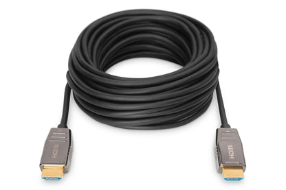 DIGITUS HDMI AOC Υβριδικό Καλώδιο Γυαλιού UHD 8K 10m Μαύρο