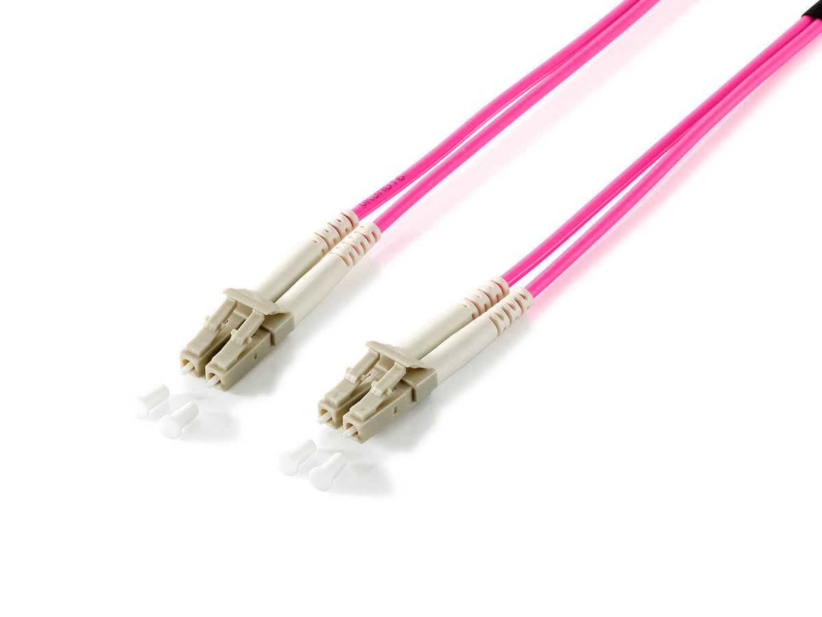 Equip Patchkabel LC->LC 10.00m Multimode  Duplex OM4 violett Polybeutel