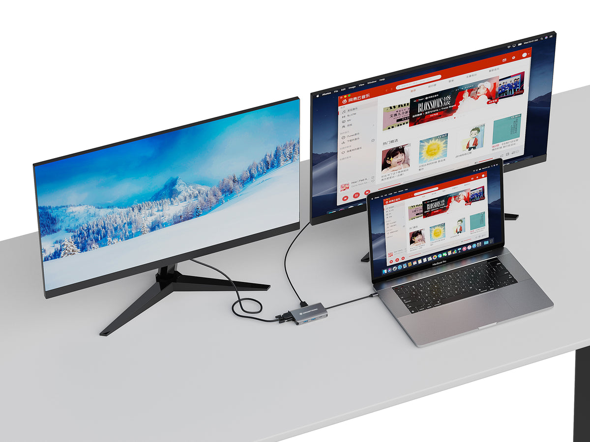 CONCEPTRONIC  7-1 Dock USB-C->HDMI/3xUSB-A/VGA/+     25cm gr