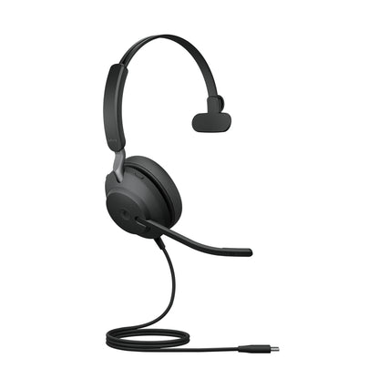 Jabra Evolve2 40 SE Wired Headset, Head-band, USB Type-C / USB Type-A, Black
