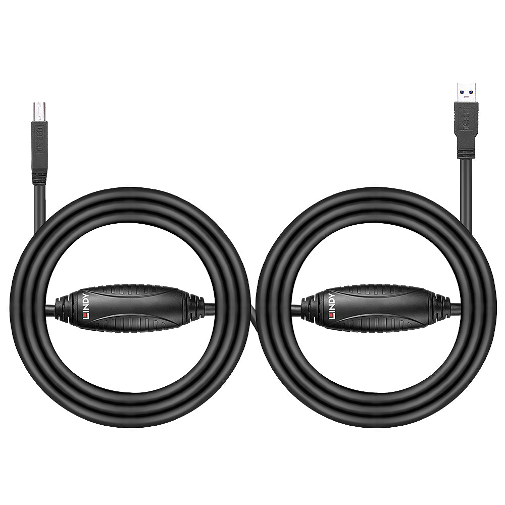 LINDY USB 3.0 Aktiv-Kabel Typ A/B M/M 10m
