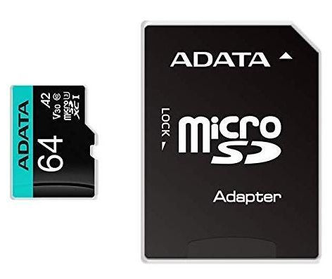 ADATA Premier Pro 64 GB microSDXC (UHS-I U3, Class 10, V30, A2)