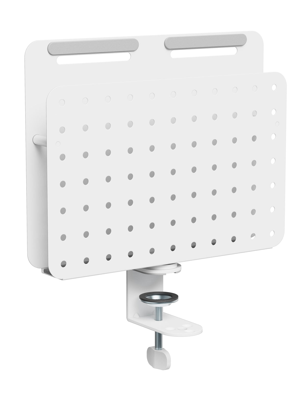 Activejet APB-006W desk organiser – rotating perforated board with vertical organiser, grey and white