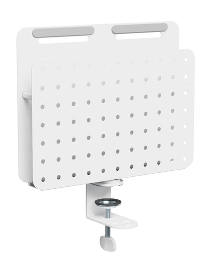 Activejet APB-006W desk organiser – rotating perforated board with vertical organiser, grey and white
