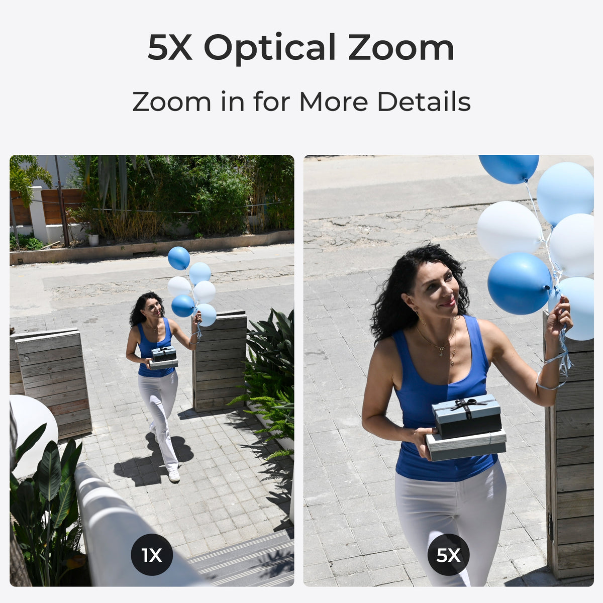 Reolink W437 - 4K Wi‑Fi 6 Security Camera, IK10 Vandal-Proof, 5X Optical Zoom, 2.4/5 GHz Wi‑Fi, Color Night Vision