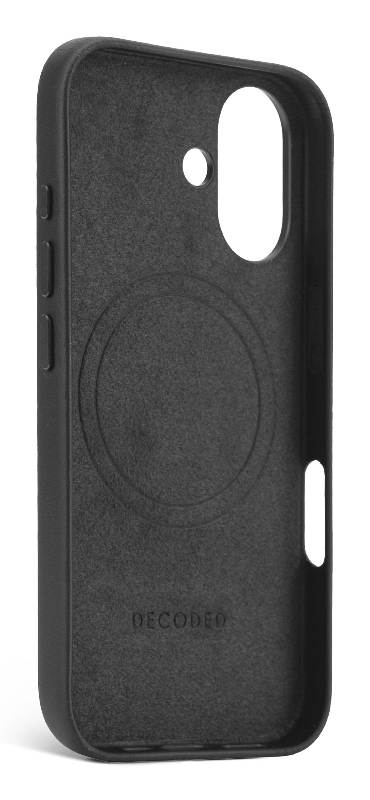 Decoded Leather Backcover for iPhone 16 in Black