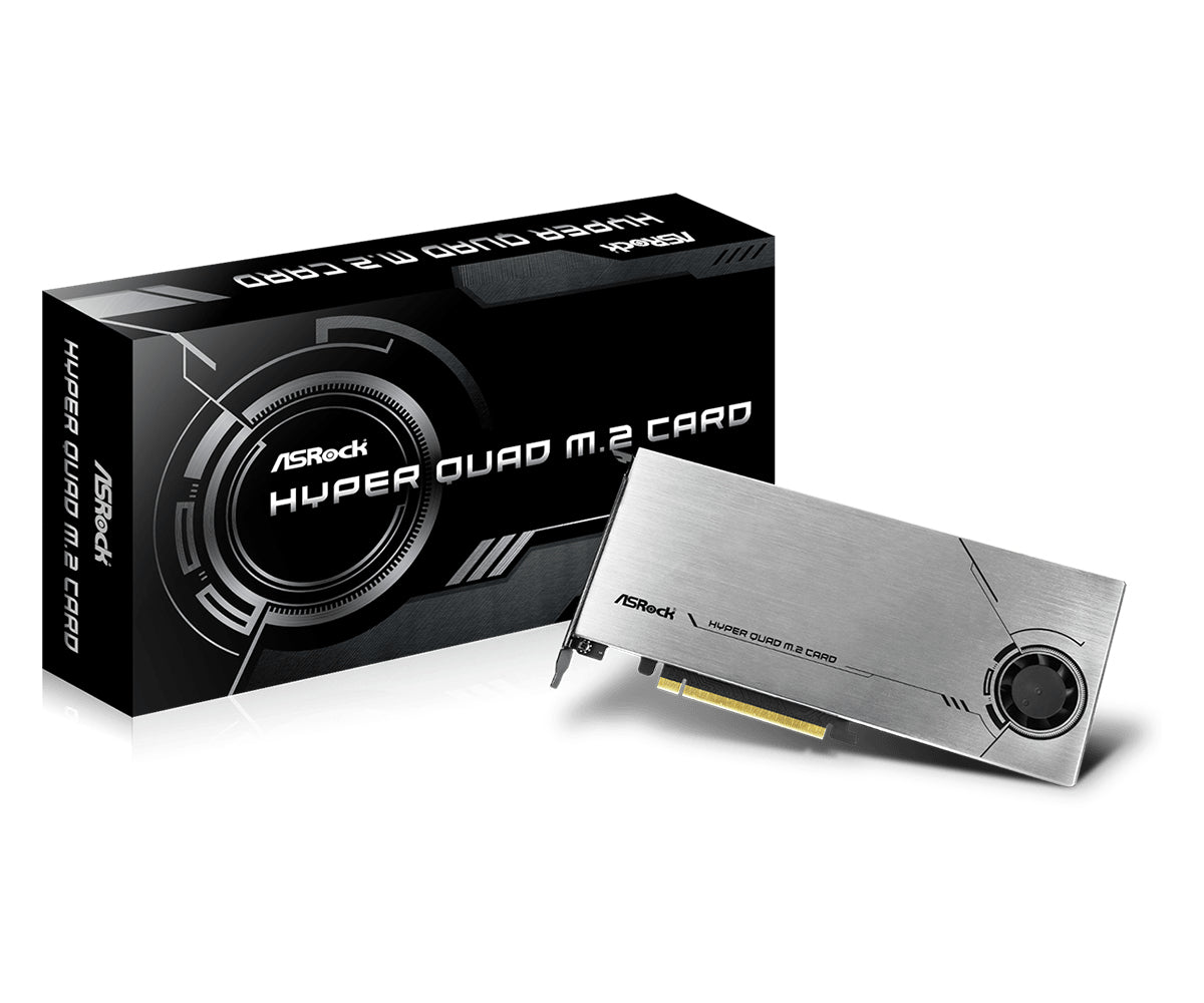 ASRock Hyper Quad M.2 Card PCIe Gen4 x16 for 4x SSD