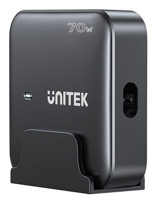 GaN network charger - Unitek P1228AWH01-EU | 70W 2x USB-C 2x USB-A