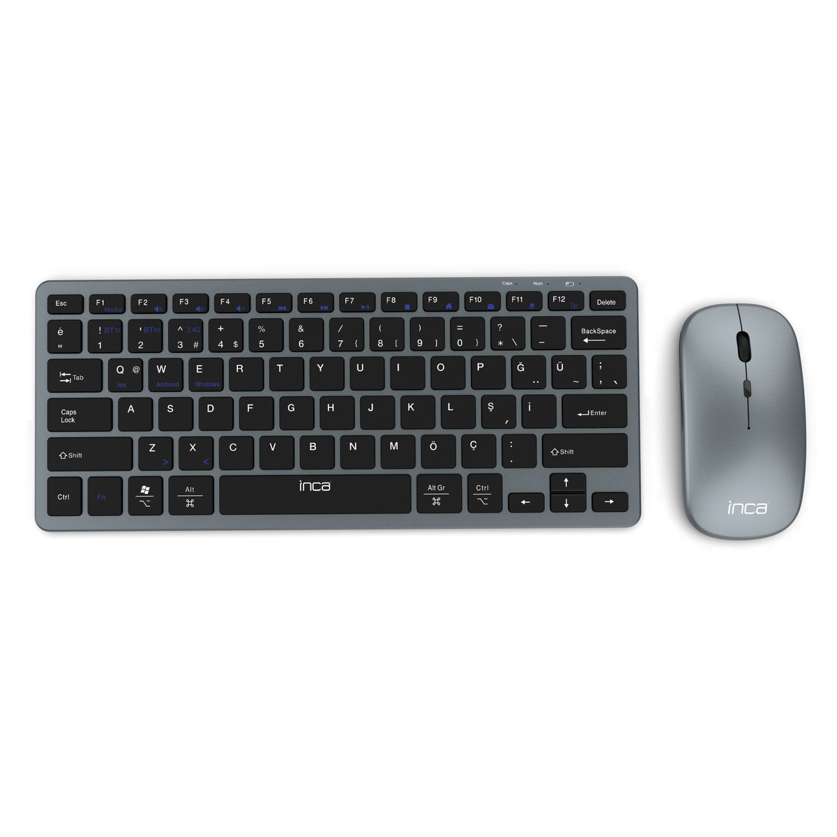 INCA Keyboard+Mouse IBK-572BT BT 3.0/5.0 Smart DE-Layout Black