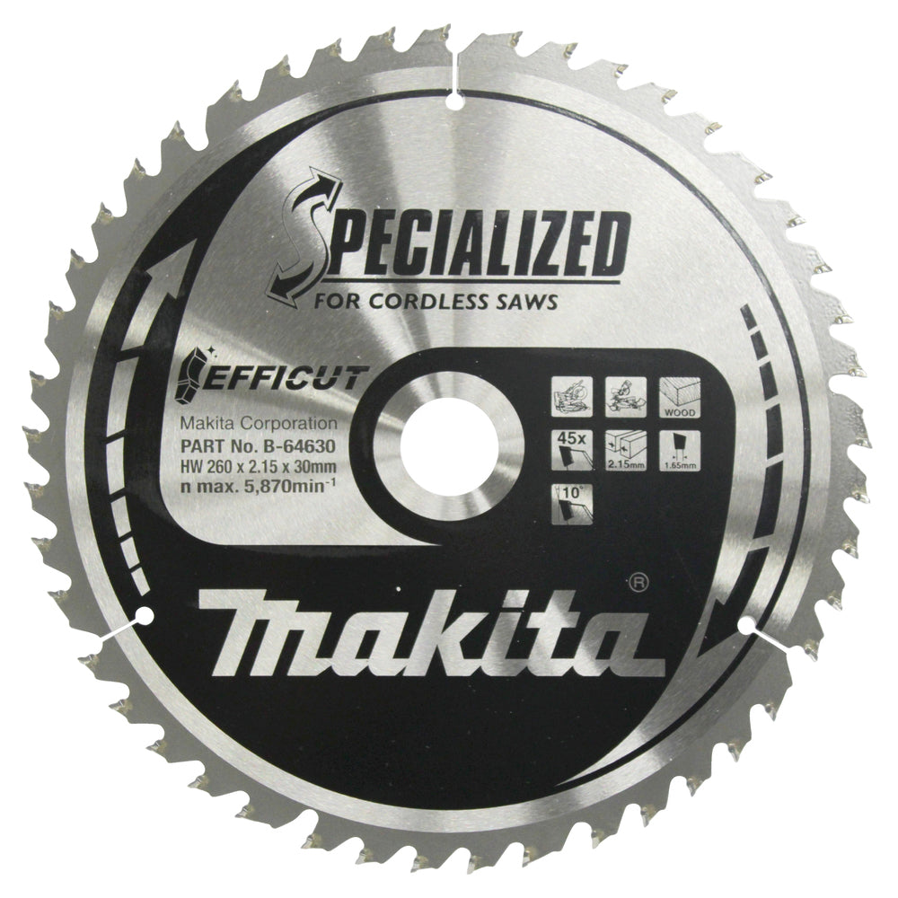 Makita EFFICUT Saw Blade 260x30mm, 45T