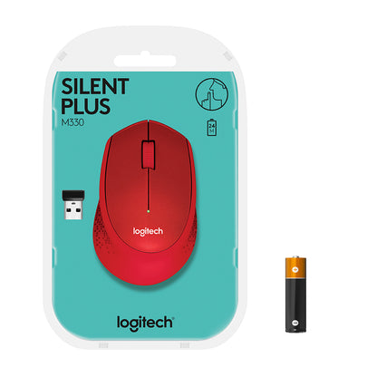 Logitech M330 Silent Plus — Red