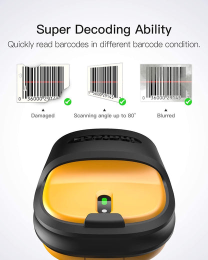 inateck Barcodescanner P6 Yellow Kit Wireless 1D