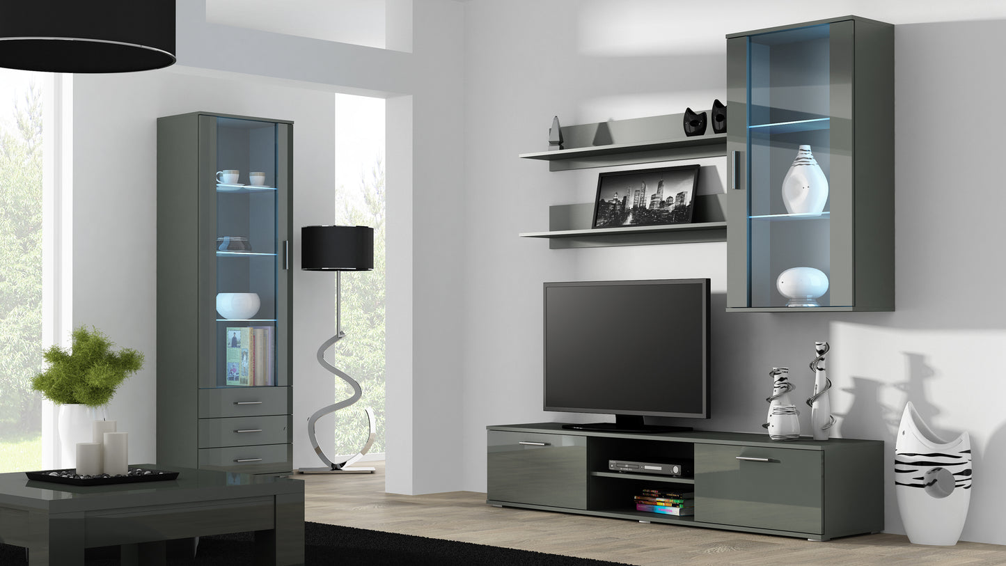 Cama set of two shelves 125cm SOHO grey matte