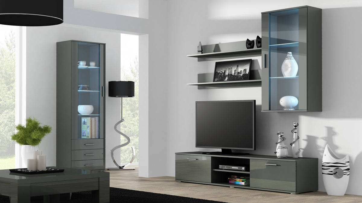 Cama set of two shelves 125cm SOHO grey matte