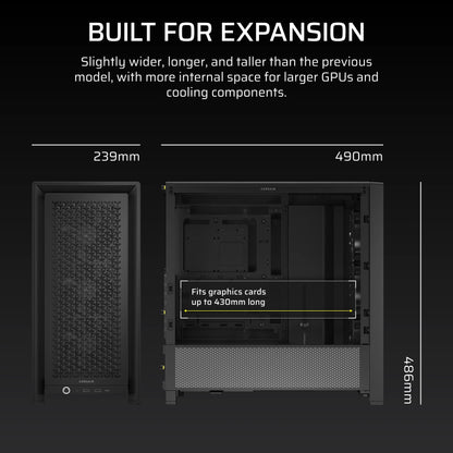 Corsair FRAME 4000D RS Midi Tower Black