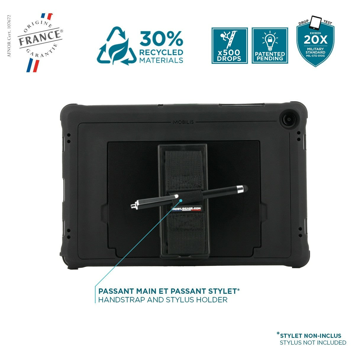 Mobilis PROTECH Case+360 handst.+kickstand+handstrap A9+10,9