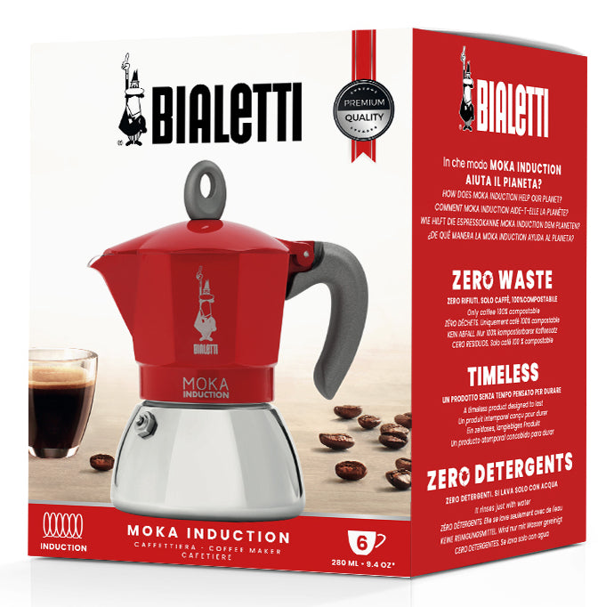 Bialetti Παραδοσιακή Καφετιέρα Moka Induction 6 φλιτζάνια