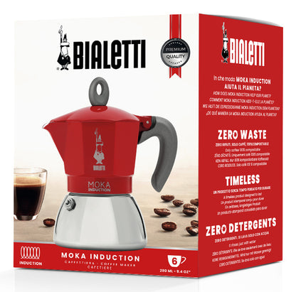 Bialetti Παραδοσιακή Καφετιέρα Moka Induction 6 φλιτζάνια
