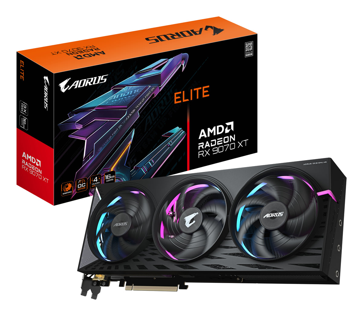 Graphics card Gigabyte Radeon RX 9070 XT AORUS ELITE 16GB (GV-R9070XTAORUS E-16GD)