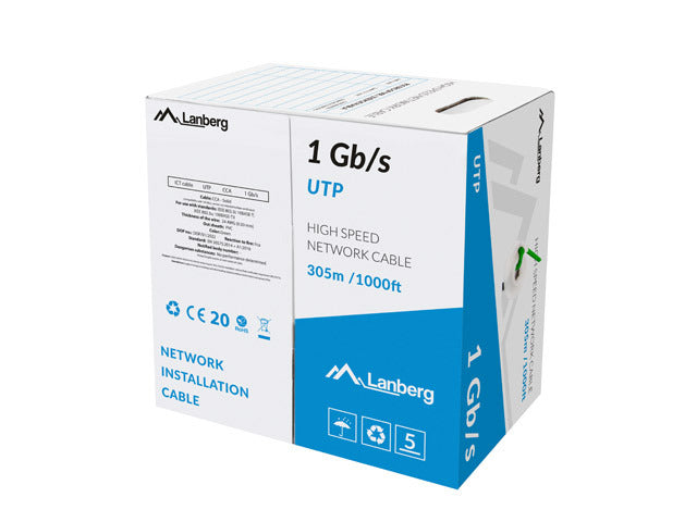 LANBERG UTP Ethernet Cable 1Gbps 305m CCA Green