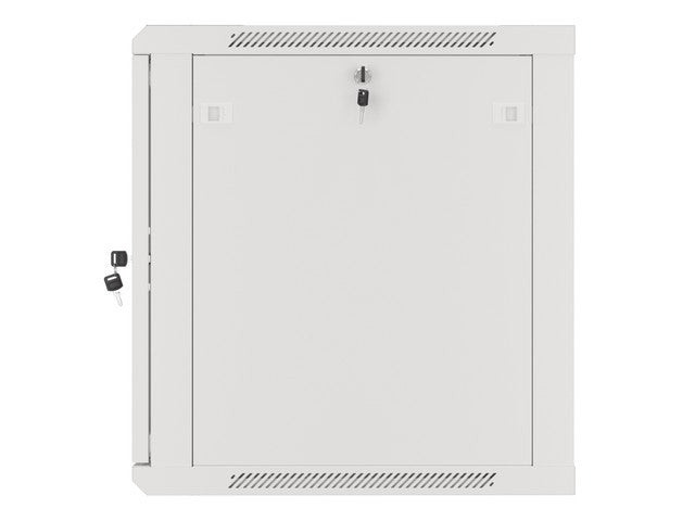 Lanberg wall-mounted installation rack cabinet 19'' 12U 600x600mm gray (glass door)