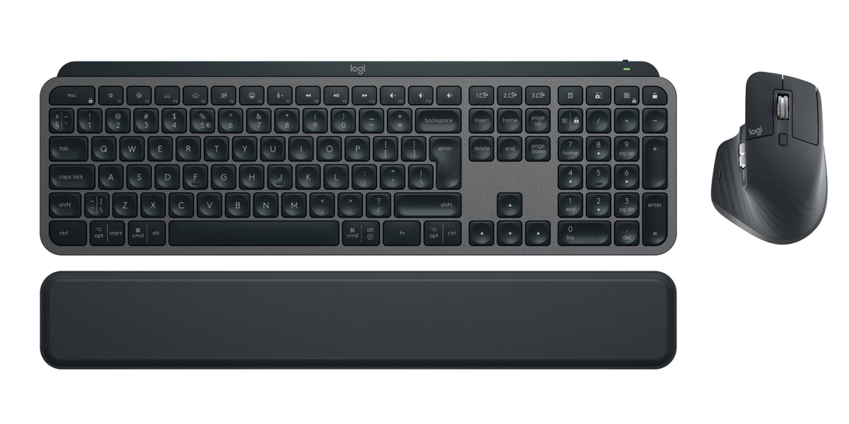 Logitech Master MX Keys Combo for Bussiness keyboard Mouse included Office RF Wireless + Bluetooth QWERTY US International Graphite
