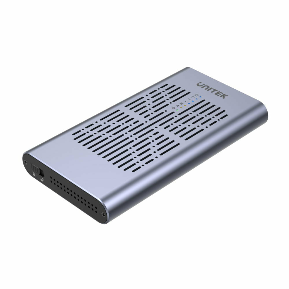 UNITEK S1206A SolidForce USB-C to PCIe/NVMe M.2 SSD 10Gbps Dual Bay Enclosure with Offline Clone