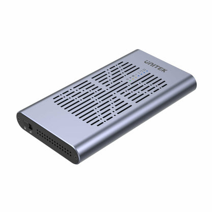 UNITEK S1206A SolidForce USB-C to PCIe/NVMe M.2 SSD 10Gbps Dual Bay Enclosure with Offline Clone