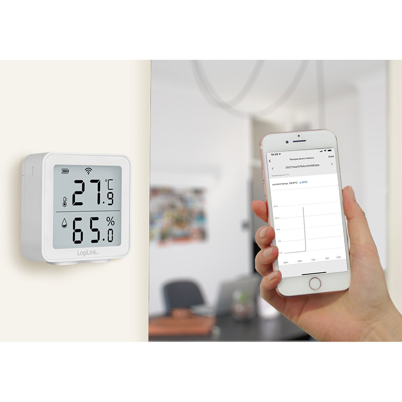 Logilink Wi-Fi Smart Thermo-Hygrometer, Tuya kompatibel