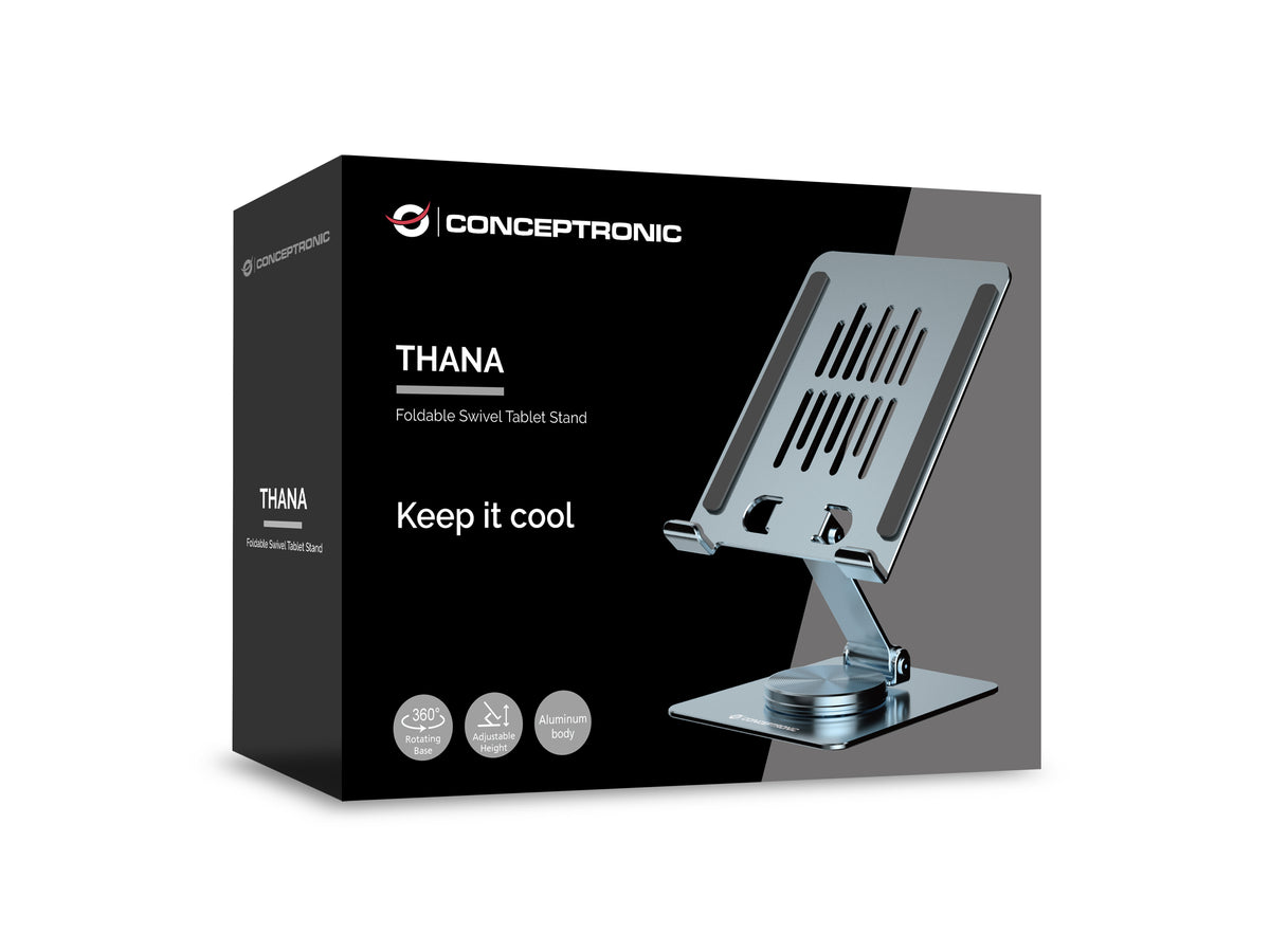 CONCEPTRONIC Tablet Halterung 360°/drehbar/höhenverst.  grau