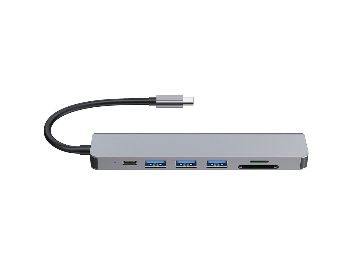 Equip Dock  7-1 USB-C->HDMI,3xUSB-A,SD/TF,100W USB-C   0.25m