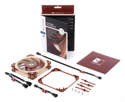 Noctua NF-A12x25 5V PWM 12 cm Computer Case Fan in Beige and Red