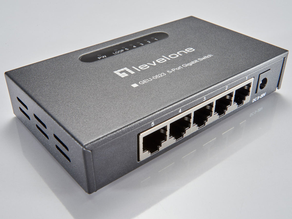 LevelOne Switch  5xGE                       unmanaged Metall