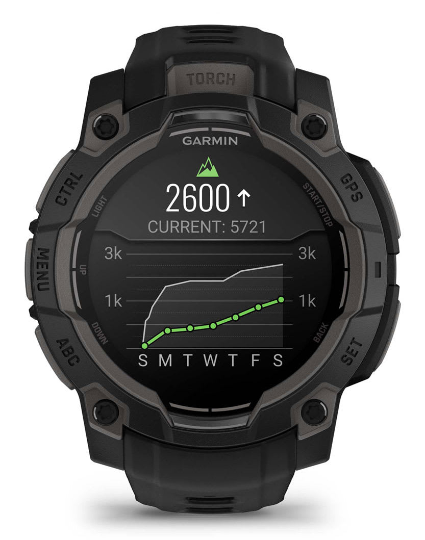Garmin Instinct 3 AMOLED 1.2" (45 mm) Digital Touchscreen - Black, 390 x 390 px, GPS
