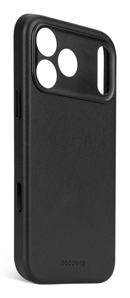 Decoded Leather Backcover for iPhone 17 Pro in Black