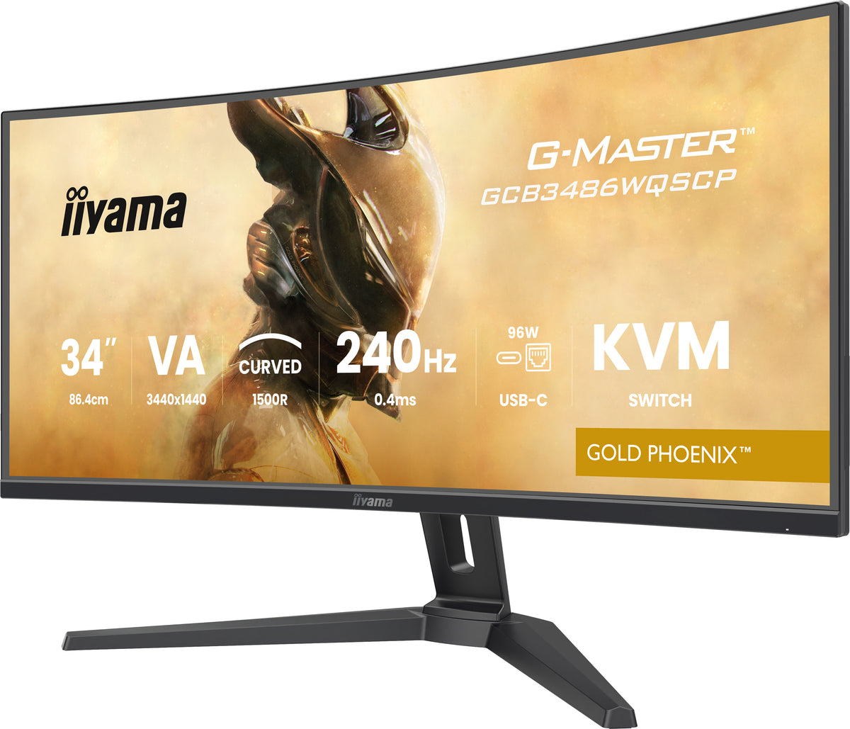 iiyama G-MASTER GCB3486WQSCP-B1 34" (86.4 cm) UltraWide Quad HD Computer Monitor - Black