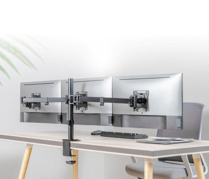 Gembird MA-D3-01 Adjustable desk 3-display mounting arm (rotate, tilt, swivel), 17”-27”, up to 7 kg