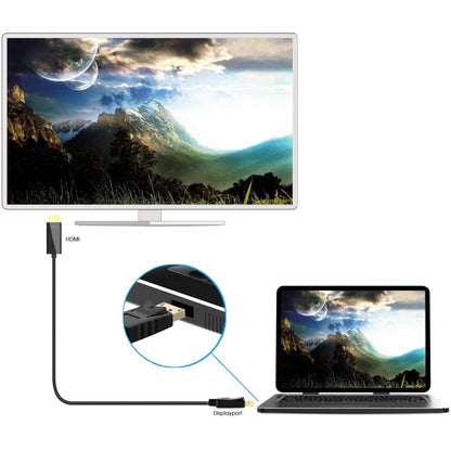 Techly DisplayPort 1.2 auf HDMI Kabel schwarz 2m