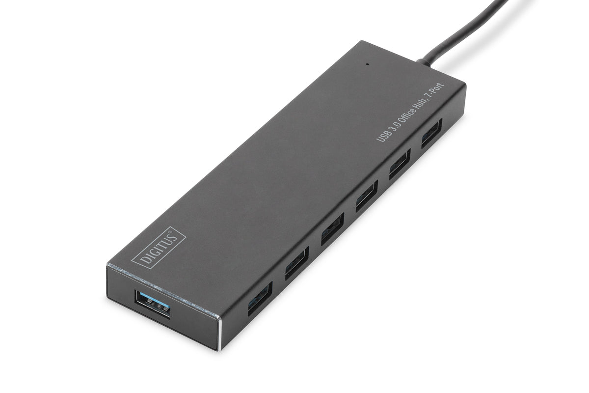 DIGITUS USB-Hub    7-Port 3.0->7xA3.0 m.Netzteil     schwarz