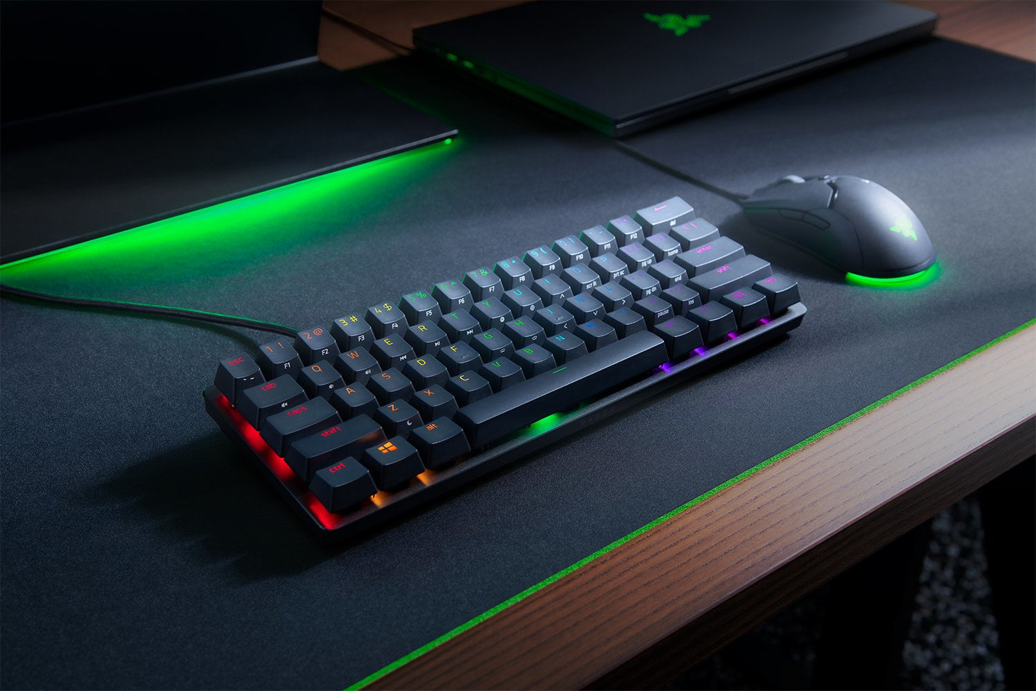 Razer Huntsman Mini (Σκοτεινός, Γερμανικό Layout, Ραζέρ Γραμμικό Οπτικό - Κόκκινο)