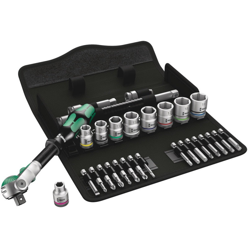 Wera 8100 SB 6 Zyklop Speed Ratchet Set 3/8" Drive, metric