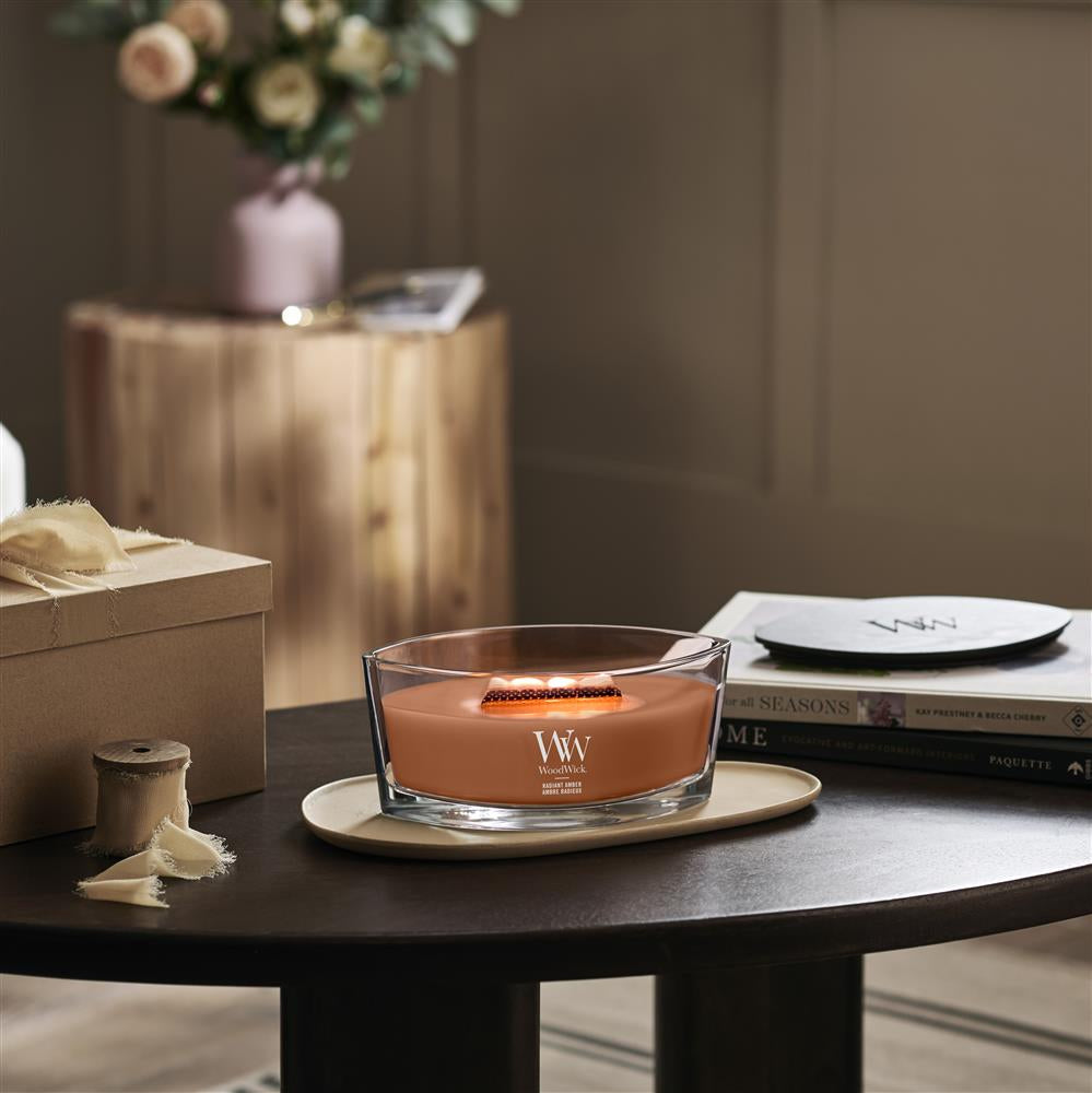 Scented Candle, Ellipse WOODWICK Radiant Amber 275 g, 1 piece