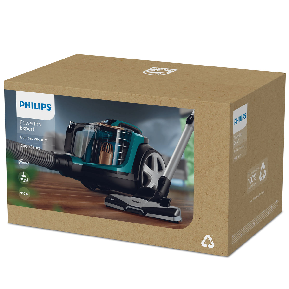 Ηλεκτρική Σκούπα Philips σειρά 7000 μοντέλο FC9744/09 με Κύλινδρο 2 L, Στεγνή, Ισχύς 900 W, Χωρίς Σάκο