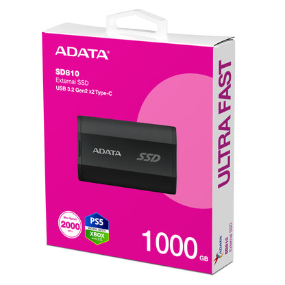 ADATA SD810 1TB External Solid State Drive, Black
