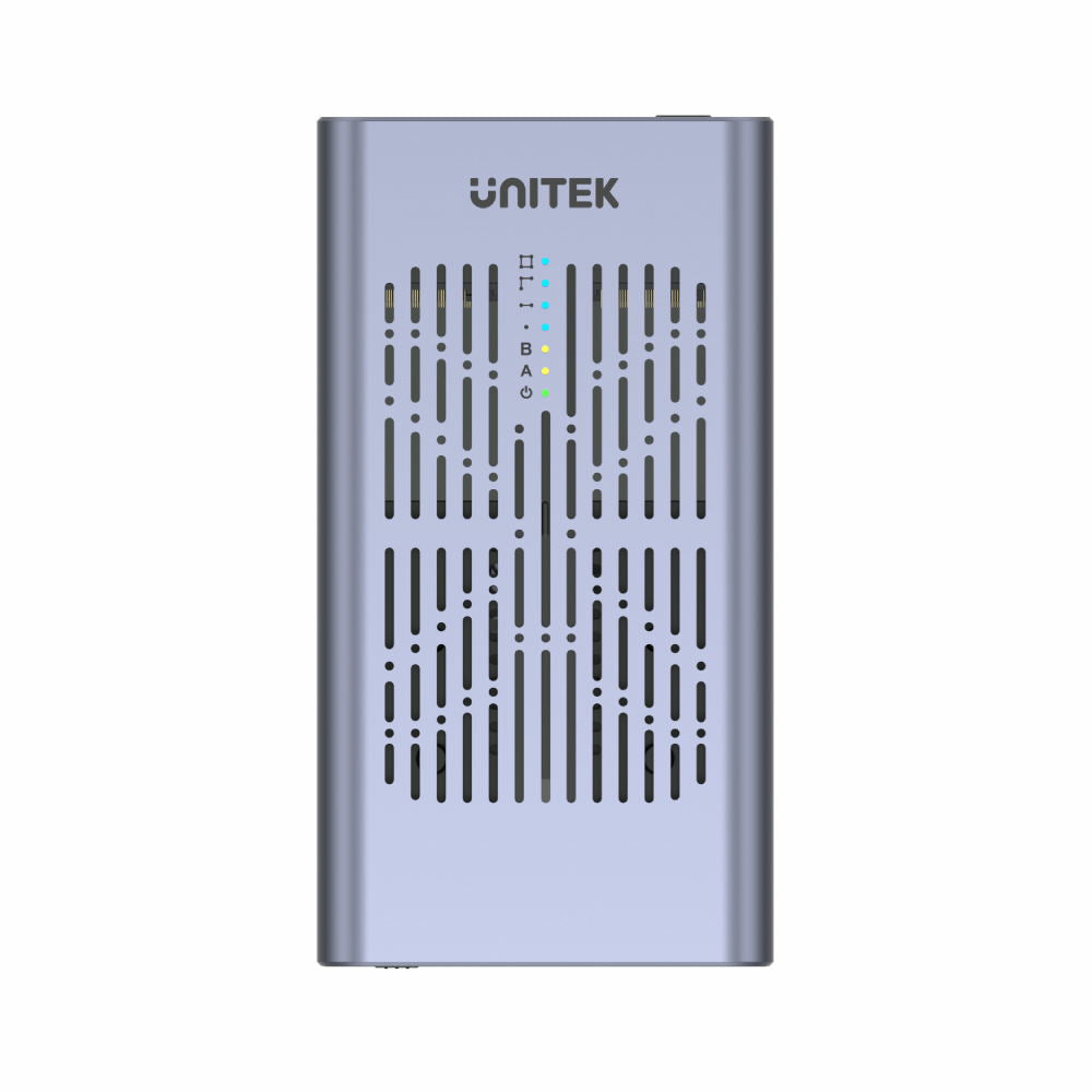 UNITEK S1206A SolidForce USB-C to PCIe/NVMe M.2 SSD 10Gbps Dual Bay Enclosure with Offline Clone