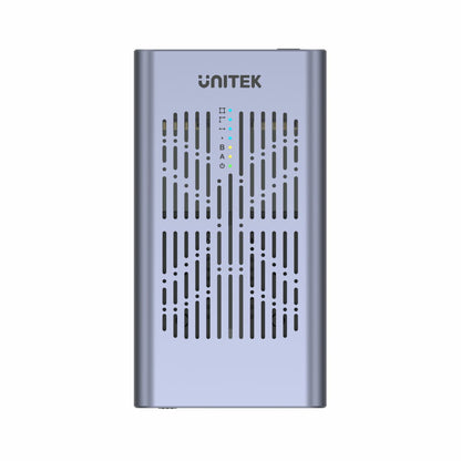 UNITEK S1206A SolidForce USB-C to PCIe/NVMe M.2 SSD 10Gbps Dual Bay Enclosure with Offline Clone