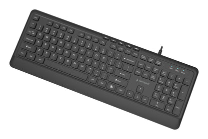 Gembird KB-MCH-05 Slim wired multimedia keyboard, black, US layout