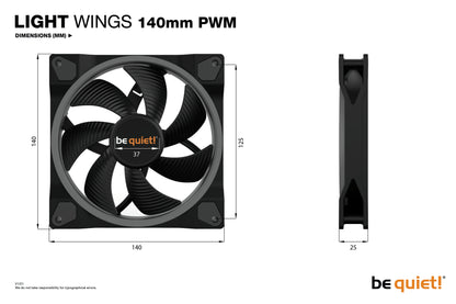 be quiet! Light Wings 140 x 140 x 25 mm PWM Fan